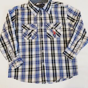 U.S. Polo Assn. kids button down long sleeve shirt size 5/6